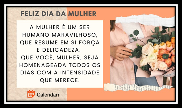 08 de Março – DIA INTERNACIONAL DAS MULHERES!