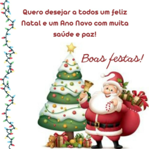 Feliz e Abençoado Natal e um Próspero Ano Novo cheio de luz!