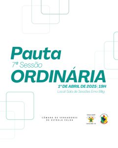 PAUTA DA 7º SESSÃO ORDINÁRIA DE 2025.