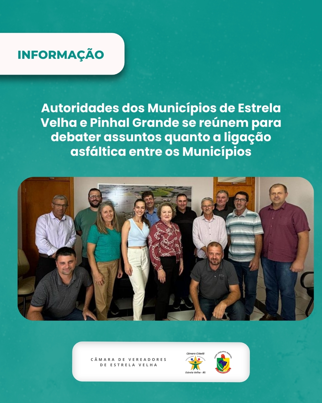 Autoridades dos Municípios de Estrela Velha e Pinhal Grande se reuniram para tratar sobre a ligação asfáltica entre os dois municípios.