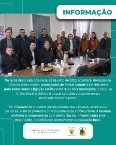 Encontro de autoridades reforça parceria entre Pinhal Grande e Estrela Velha!