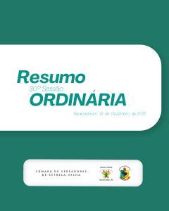 RESUMO DA 30ª SESSÃO ORDINÁRIA DE 2025.