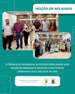 Moção de Aplausos nº 01/2026 – Sra. Edy Leite Pereira.