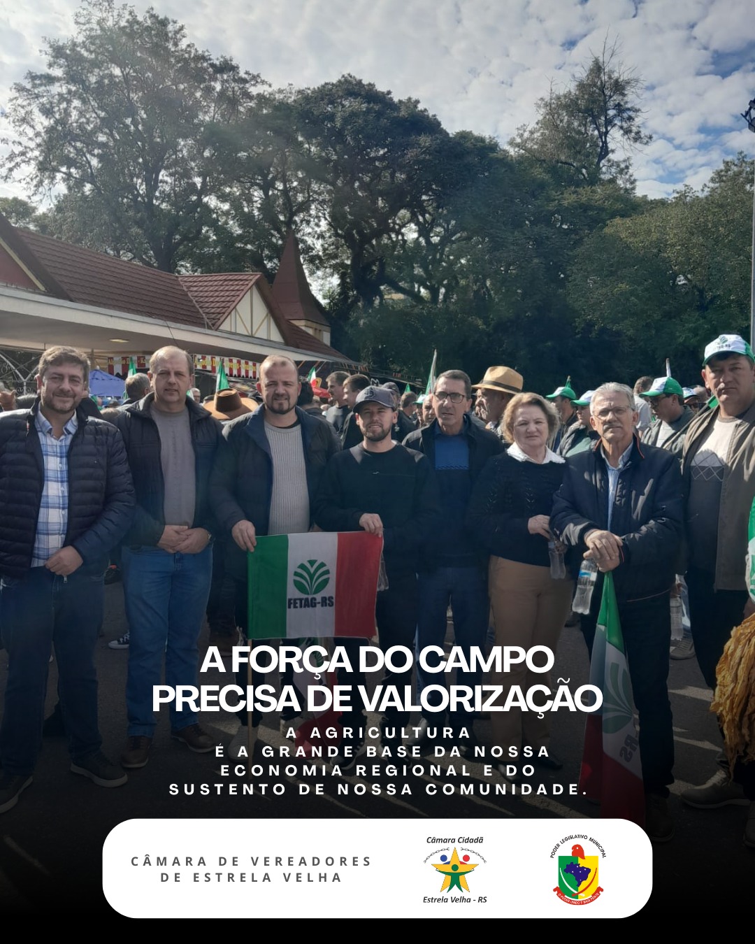 A Câmara de Vereadores participou do ato de mobilização regional em defesa dos produtores, no município de Santa Cruz do Sul.